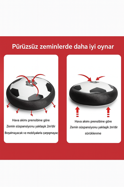 LED Işıklı Hover Futbol Topu